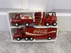 Vtg Coca Cola Trucks and forklift with mini coke bottles / crates
