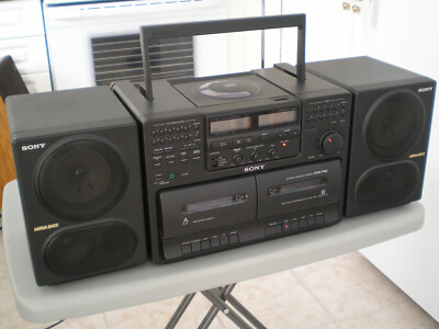 Sony CFD 740 boombox style portable CD player radio cassette, very