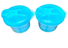 Bundle of two Blue Philips Powder Formula Dispenser/Snack Cups