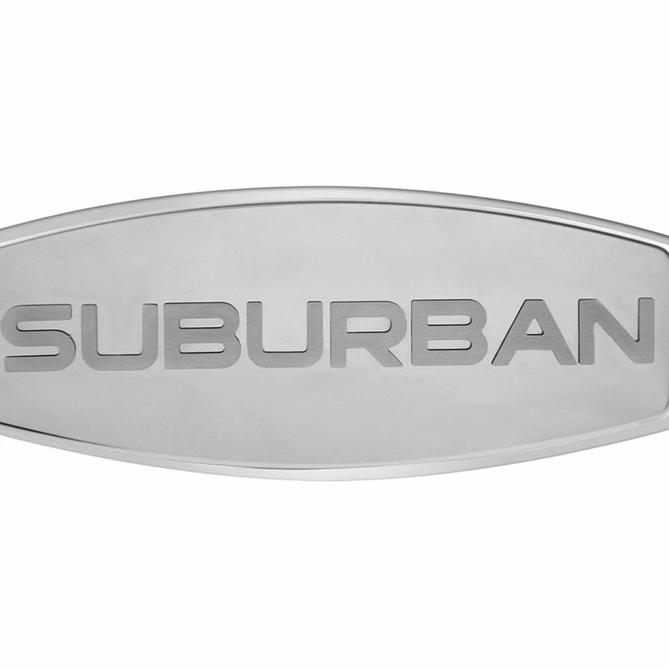 Cubierta de enganche con logotipo para Chevy Suburban se adapta a receptores de 1,25 2 pulgadas de acero inoxidable Foto 2 de 2