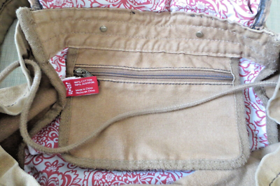 Vintage Levi's Leather Cotton Canvas Graphic Backpack | eBay