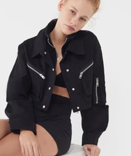 I Am Gia Black Cropped Incepere Jacket Sz M