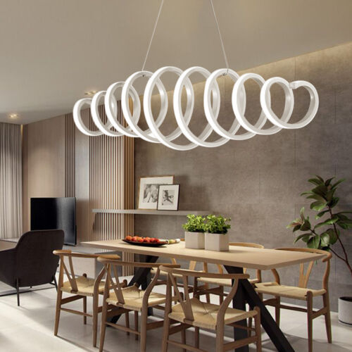 110V Modern Acrylic LED Wave Chandelier S shape Pendant Light Home Ceiling Lamps