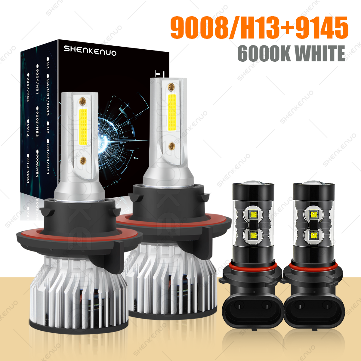 For Dodge Caliber 2007-2009 Led Headlights High Low Beam Fog Light Bulbs Kit 4x