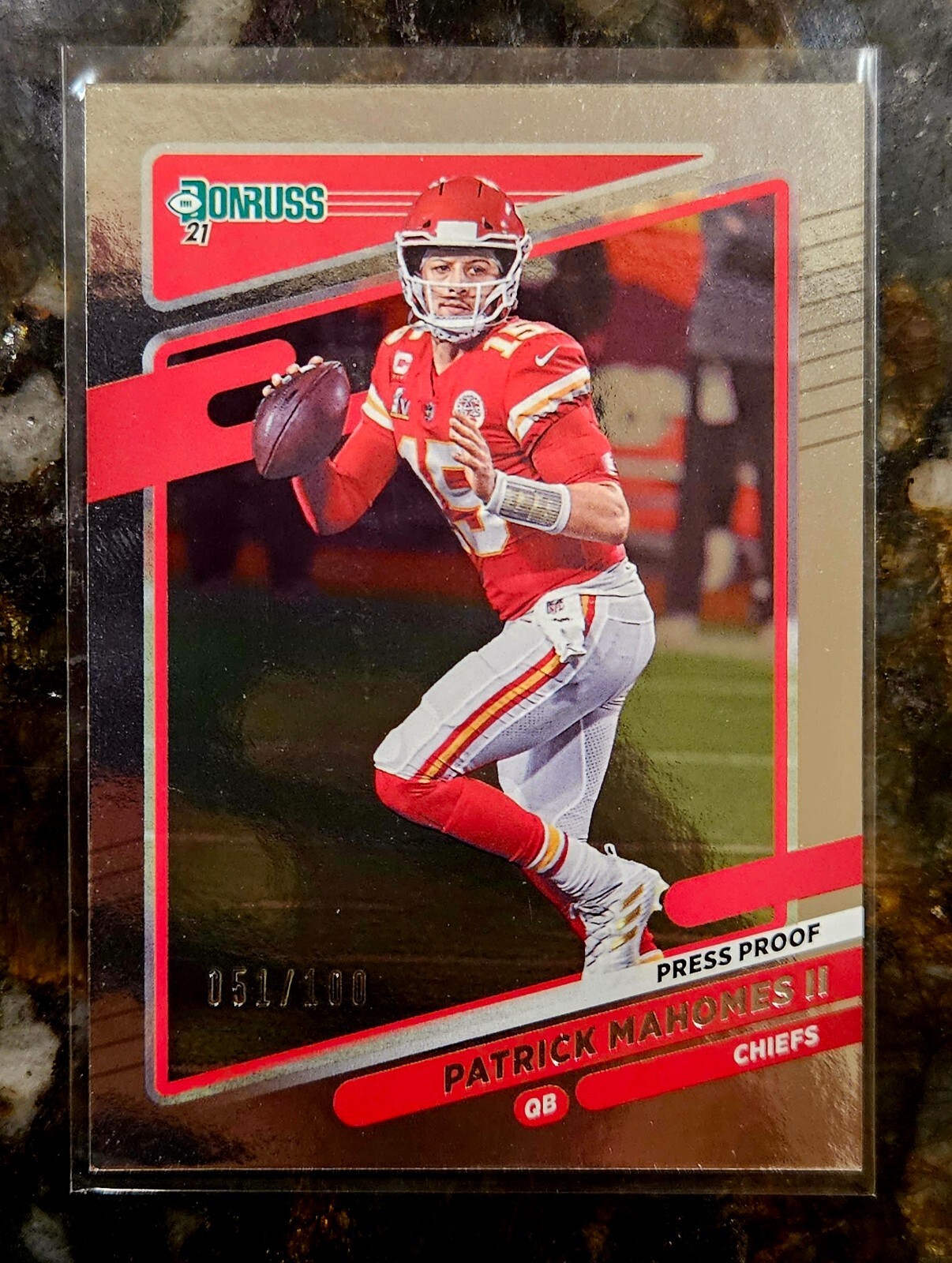 2021 Donruss Patrick Mahomes Silver Press Proof SP /100 Chiefs