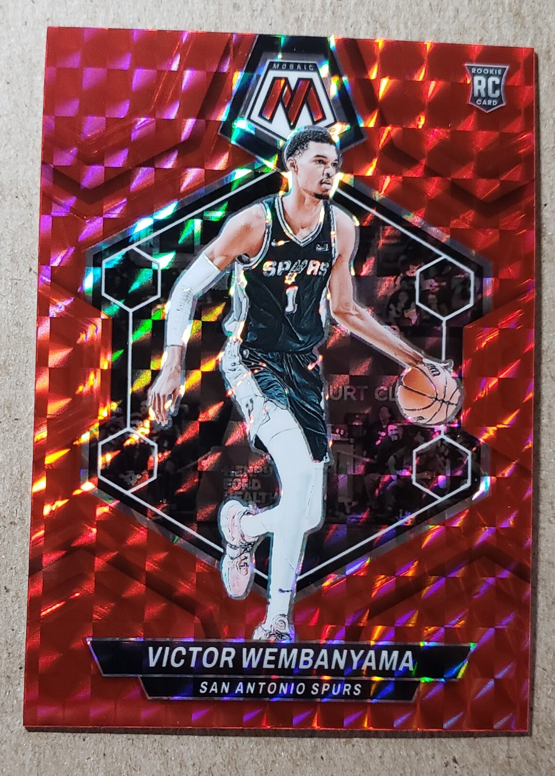 2023-24 Panini Mosaic Red Prizm Victor Wembanyama RC #238 Spurs Rookie