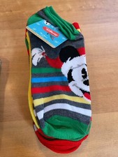 Disney Mickey Mouse No Show Women's Socks 6 Pair Shoe Size 4-10 NEW NWT