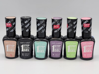  Wet N Wild 1 Step Wonder Gel Nail Polish #704, #719, #722, #728, #731, 735