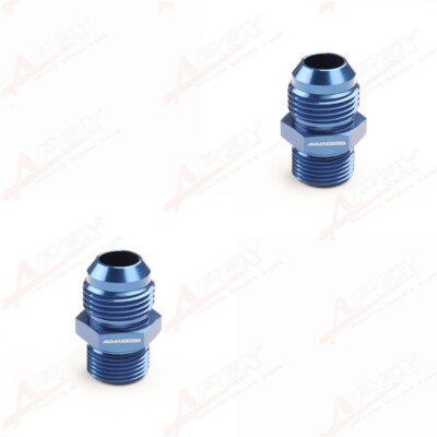 US 2PCS -10AN AN10 Male To M20 x 1.5 Metric Straight Fuel Fitting Aluminum Blue
