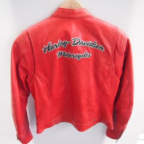 Harley Davidson clothing women's XS red genuine leather jacket - Picture 5 of 9