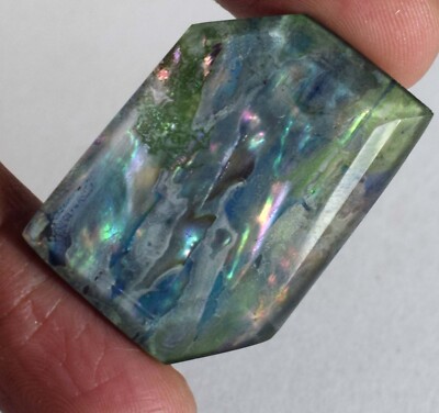 Ammolith Opal-Like Organisches Dublette 44.10 Karat / 31 MM Natürlich Edelsteine