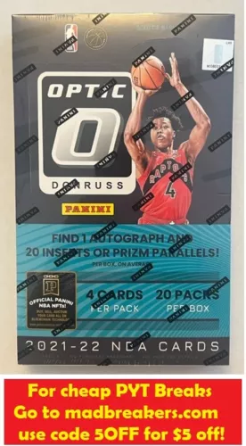 2021-22 Panini Basketball Donruss Optic Factory Sealed Hobby Box