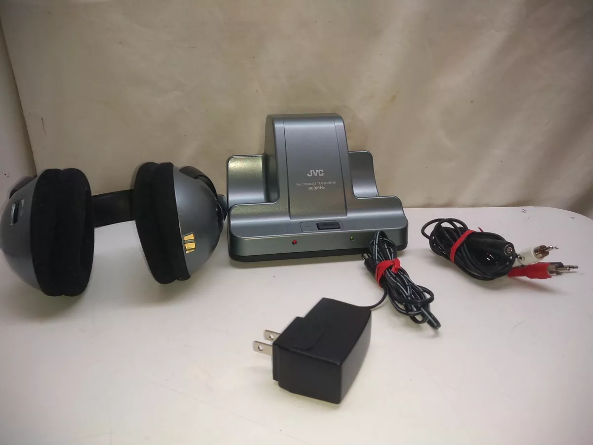 JVC Kenwood HA-W600RF FM Cordless Headphone Set Cradle Charger Power 900MHz
