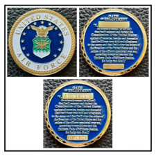 Challenge Coin: Oath of Enlistment US AIR FORCE - (ENGRAVING Available)