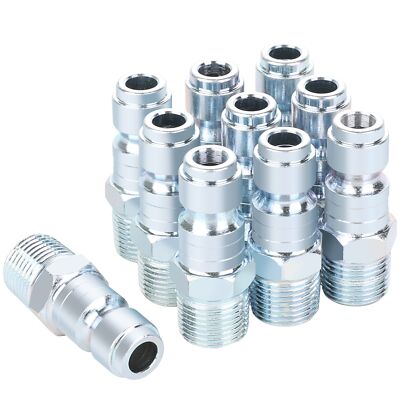 3/8 Air Compressor Hose Fittings Automotive T- 3/8 Inch NPT Male Threads Size...
