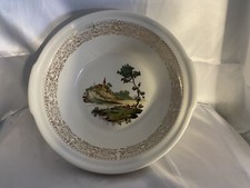 Rare Limoges beautiful 9 inch serving bowl 22K gold accents