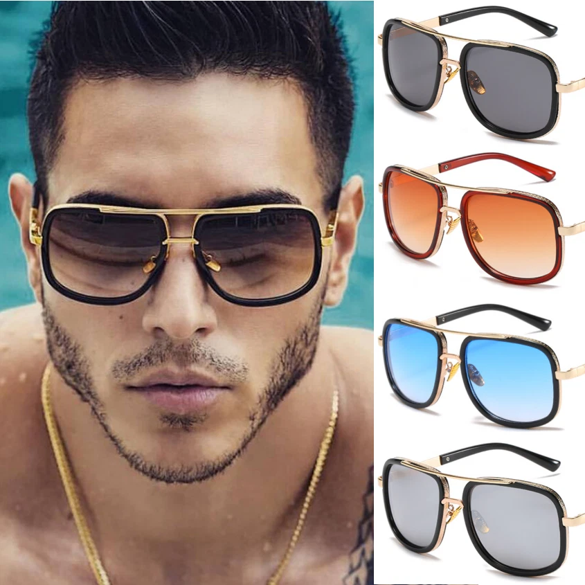 DYTYMJ Large Square Frame Sunglasses Men Trend Personality Ladies