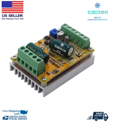 DC 6-50V 3-Phase Brushless Motor Controller (NO Hall) PWM PLC Reversible Driver