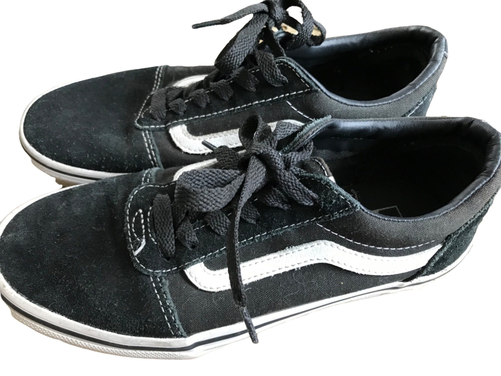 black leather vans size 4