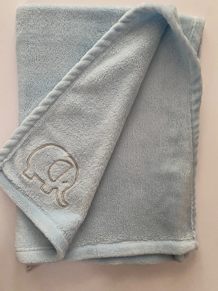 "Manta bebé elefante azul NO-JO 30x40"" tiro polar en muy buen estado seguridad no jo" Foto 3 de 4