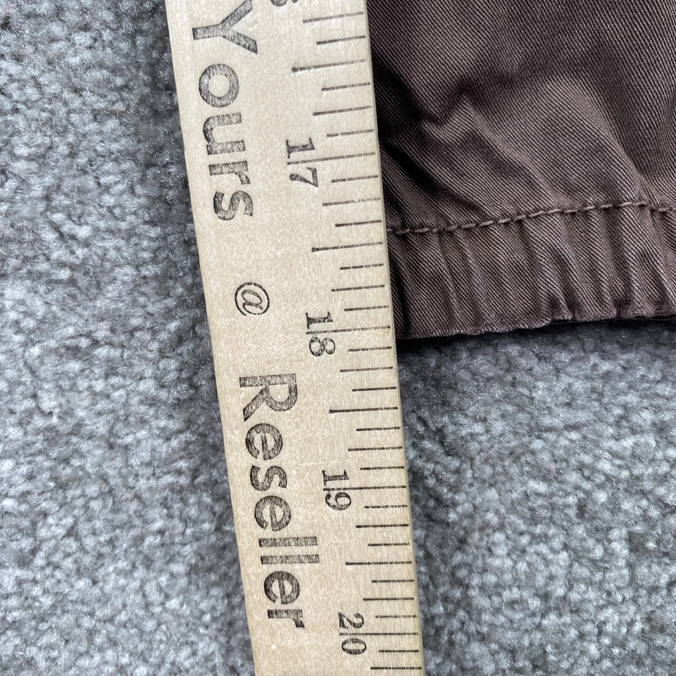 Express 女式弹力抽绳下摆长工装卡普里低腰 2 码棕色 — 第 4/4 张图片