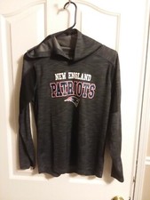New England Patriots Youth L 12/14 NFL Team Apparel Long Sleeve Hooded Pullover