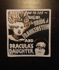 PATCH The Bride of Frankenstein  Dracula's Daughter iron on horror patch woven