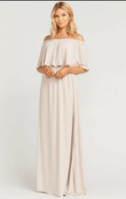 Show Me Your MuMu Hacienda Maxi Dress Sz 1X Show Me The Ring Crisp Off Shoulder