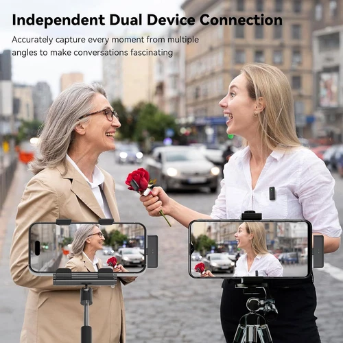 4in1 Wireless Lavalier Microphone 200ft Mini Mic For iPhone 15 14 IOS/Android/PC - Picture 4 of 23