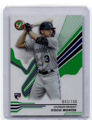 2024 Topps Pristine #11 Coco Montes RC Green Refractors #/150 Rockies