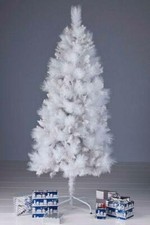 Frosted Christmas Tree 7ft 6ft 5ft Bushy Glitter TwinTip Unlit Black White Green