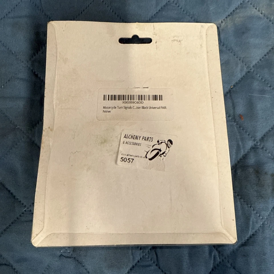 Suzuki Yamaha Honda Harley Pair Black Motorcycle Bullet Retro Turn Signals USA - Image 2 of 2