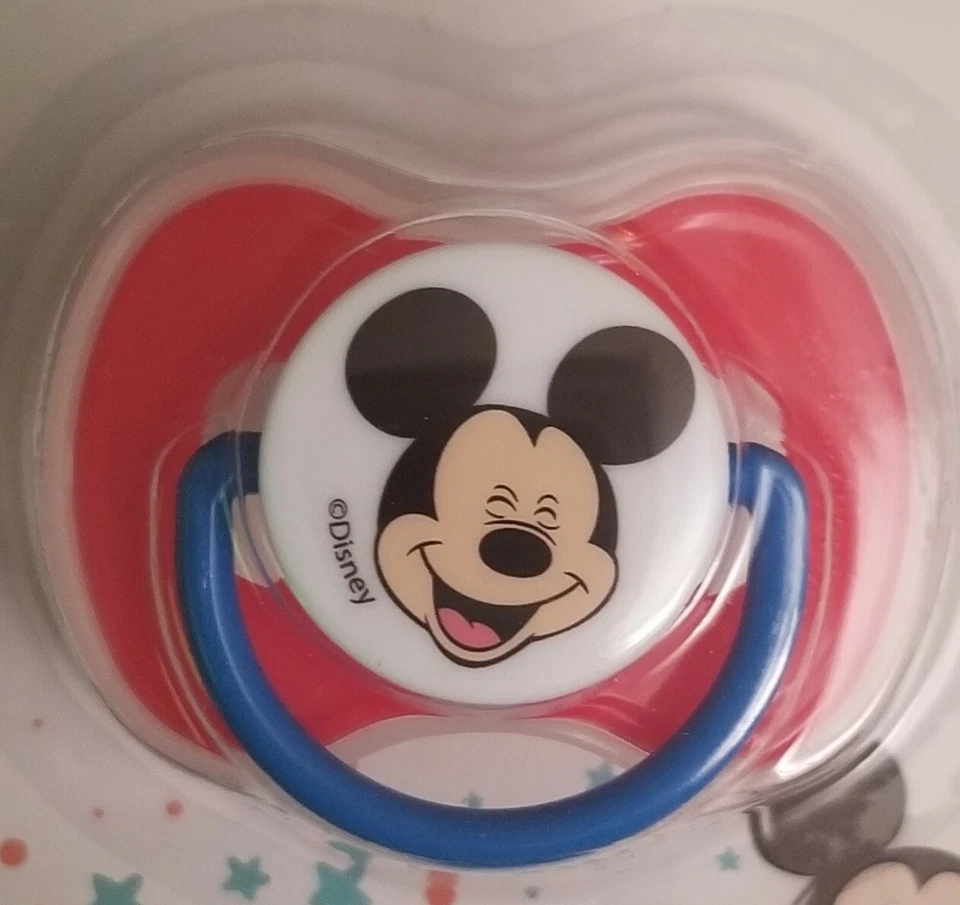 Disney Bebé Rojo MICKEY MOUSE Chupete Binky con Cubierta Incluida - ¡NUEVO!! Foto 3 de 4