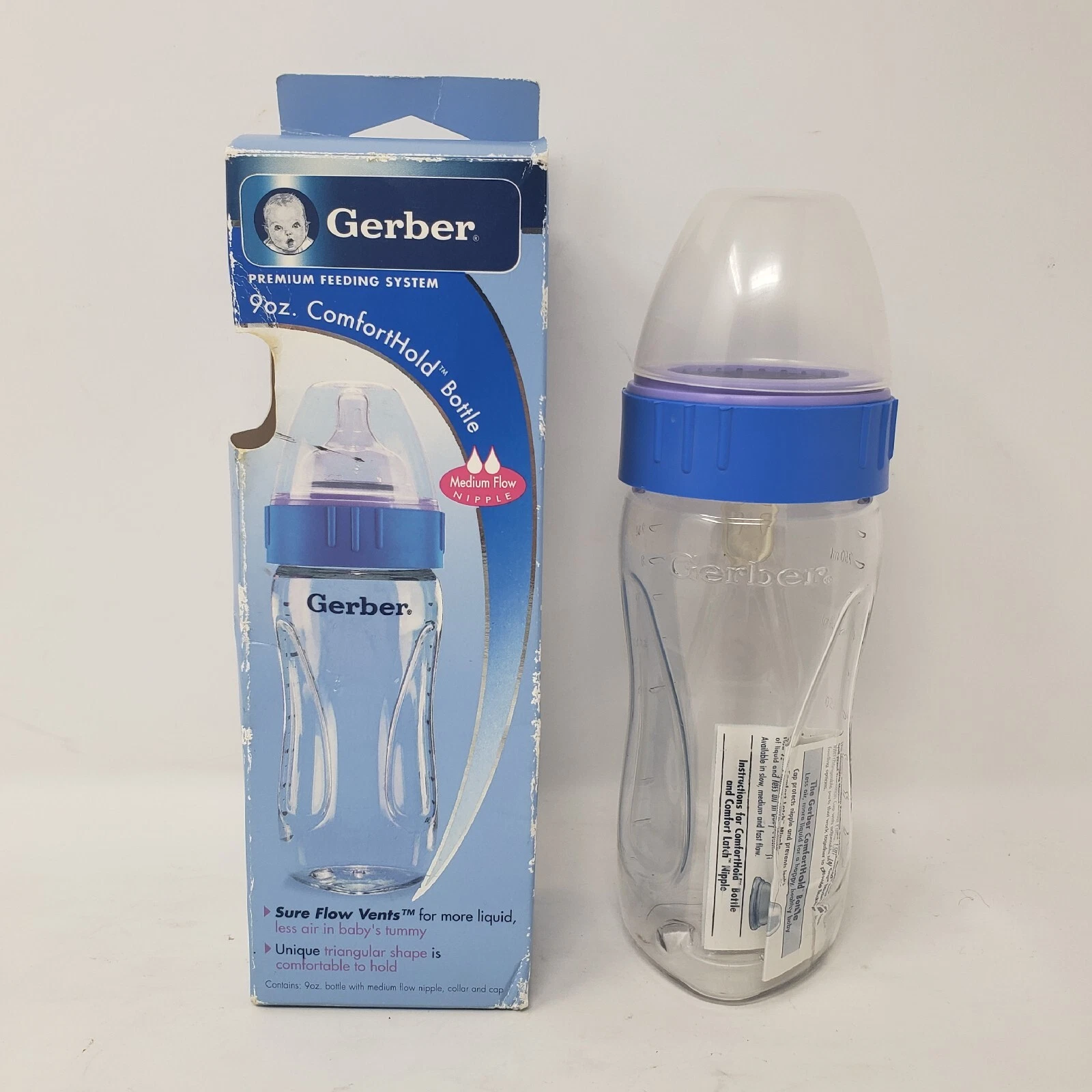 Gerber Comforthold Bottle Triangular Shape Premium Feeding System Sure Flow Vent
Opens in a new wind