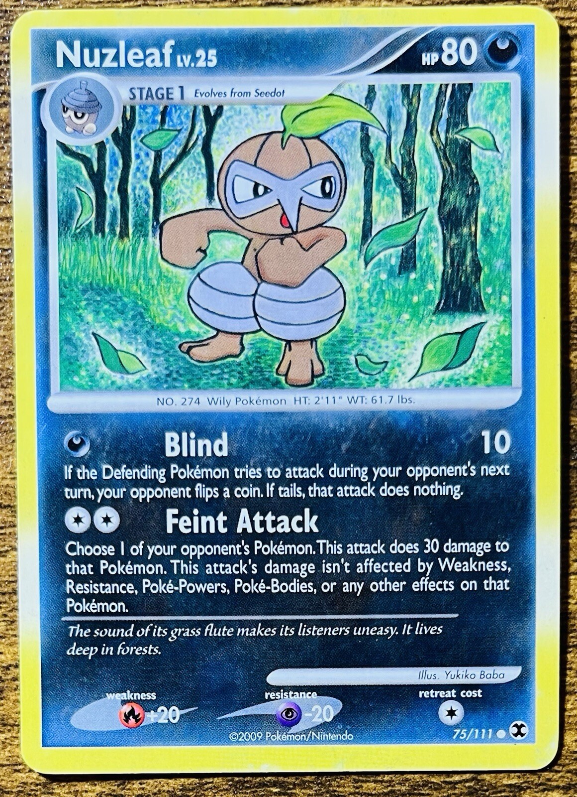 POKEMON NUZLEAF LV.25 75/111 RISING RIVALS COMMON