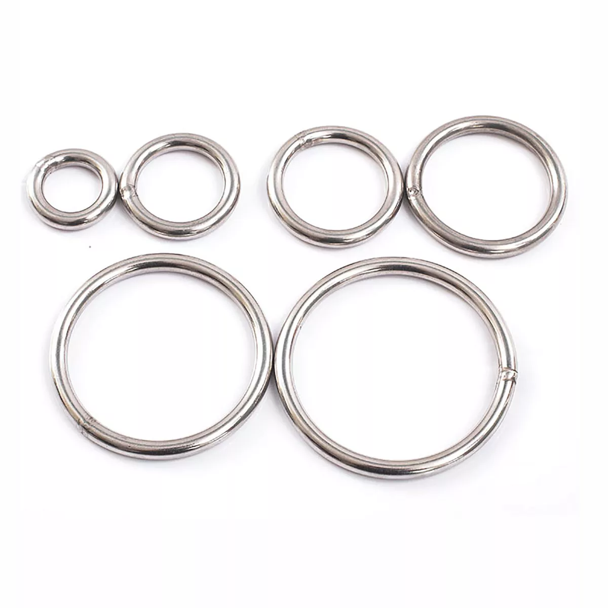 Metal Round Welded O Rings Thick:3mm-10mm / OD:20mm-100mm Stainless Steel  Ring