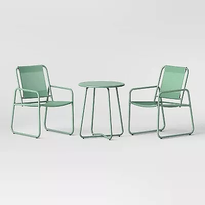 3pc Metal Patio Bistro Set Outdoor Furniture Set Green Room Essentials