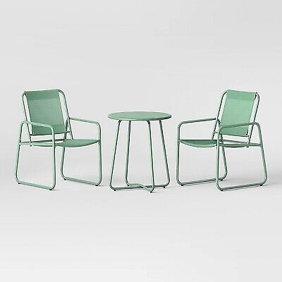 3pc Metal Patio Bistro Set, Outdoor Furniture Set- Green - Room Essentials - Picture 1 of 6