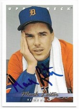 MARK LEITER Autographed Signed 1993 Upper Deck Baseball card #95 Detroit Tigers