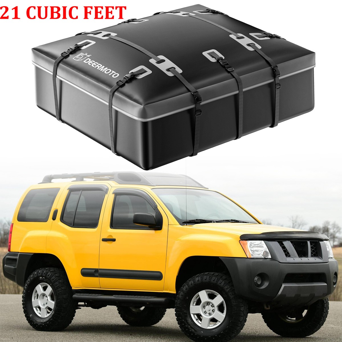 For Nissan Xterra 2000-2015 Roof Top Cargo Bag 21 Cubic Rack