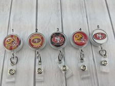 49ers Badge Reel, Retractable RN Badge Reel, Nurse Badge Reel, Football Reel
