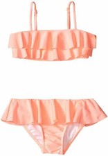 Seafolly Kids Girl's Memphis Mini Tube Bikini Set, Fluromelon, 4T