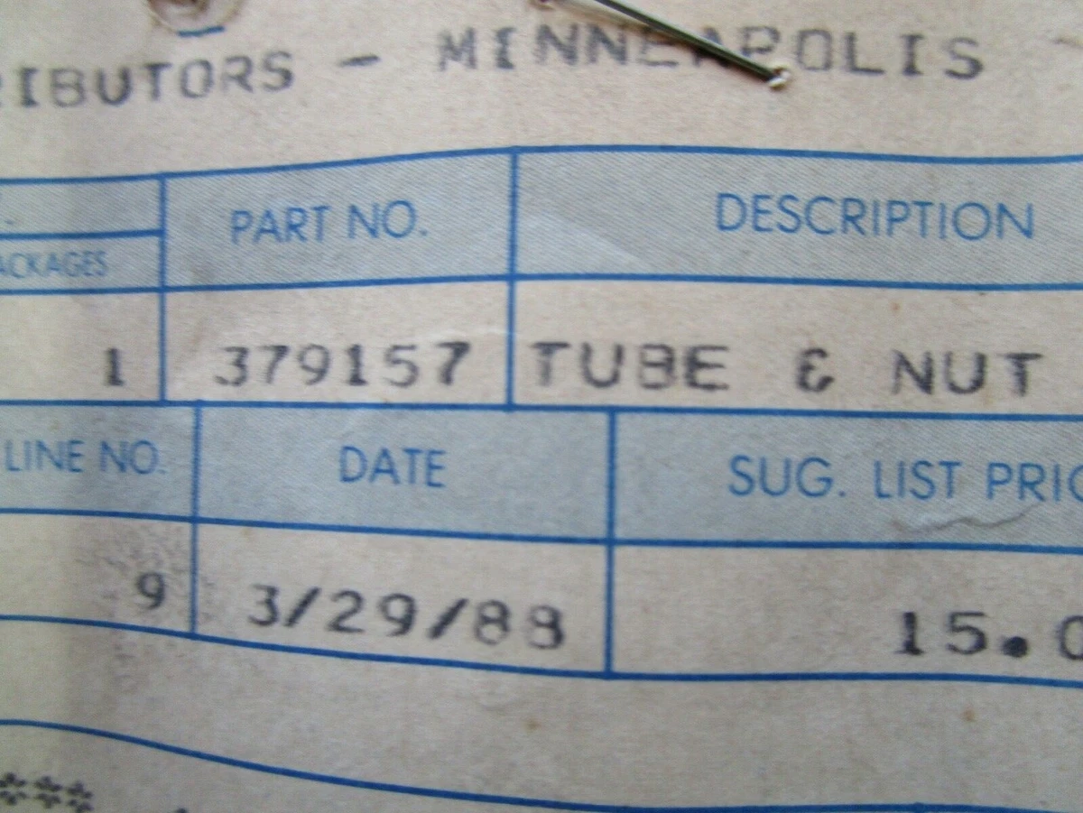 NEW OEM* OMC Johnson Evinrude TUBE and NUT 0379157 379157 | eBay 