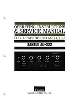 Servizio Manual-Operating Instructions-Anleitung per Sansui AU-222