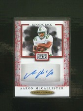 2021 Sage Hit Premier Draft Aaron McCallister RC AUTO AUTOGRAPH, RED, Charlotte