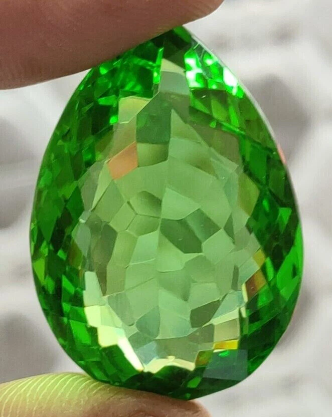 68.45 Ct. Pear Cut Green Peridot Faceted AAA+ Loose Gemstone Gift for Birthday - Image 3 of 4
