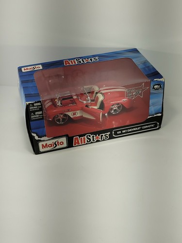 Maisto All Stars 1957 Chevrolet Corvette 1:24 Scale Diecast NIB RED - Picture 3 of 4