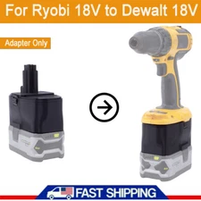 Adapter For Ryobi 18V Li-Ion Battery For Dewalt 18V Ni-Cd Power Tools US