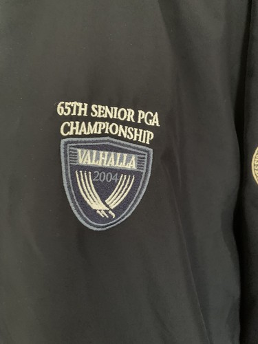 Vtg Cutter & Buck 65th Senior PGA Windbreaker Mens Golf Sz M Black & Beige EUC - Picture 15 of 21