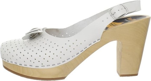RARE NIB Swedish Hasbeens Mimmi Heeled Slingback Sandal White EU 40/9M - Picture 6 of 23